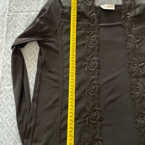 Genesis blouse with transparency like new, black