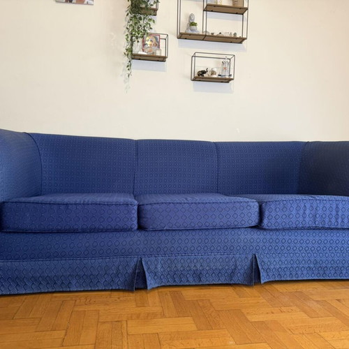 Sofa set used, blue, two-seater and three-seater