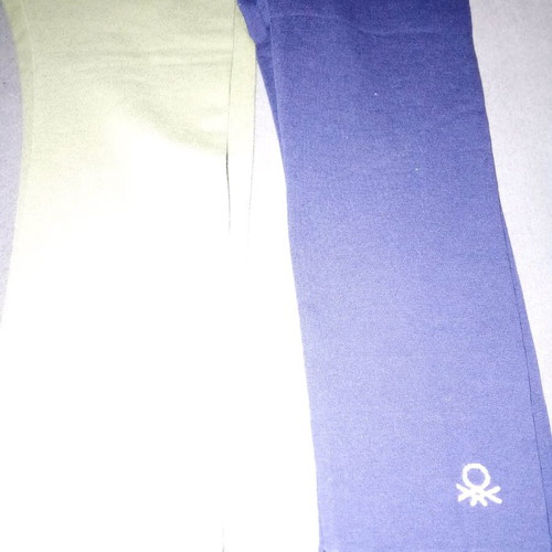 Benetton leggings pack of 2 for 4-5 years like new, khaki and dark blue
