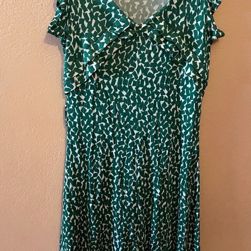 Atos Lombardini dress like new, size M, green-white