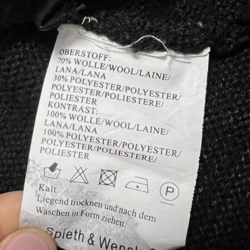 Spieth &Wensky winter women's wool jacket like new, size S, black and grey