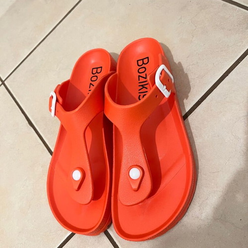 Bozikis sandals like new, size 39, red orange