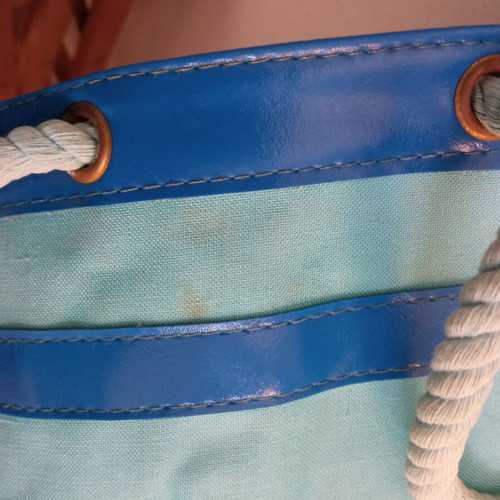 Snoopy Peanuts 1971 vintage children's beach bag used with stains