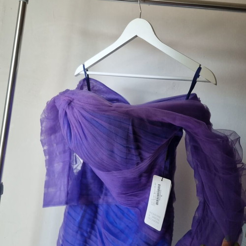 JJ's House Dress New Organza Event Dress Royal Blue Purple Size M
