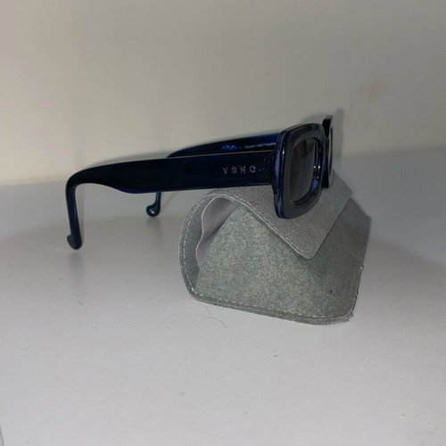 Visionario blue acetate sunglasses like new with rectangular lenses