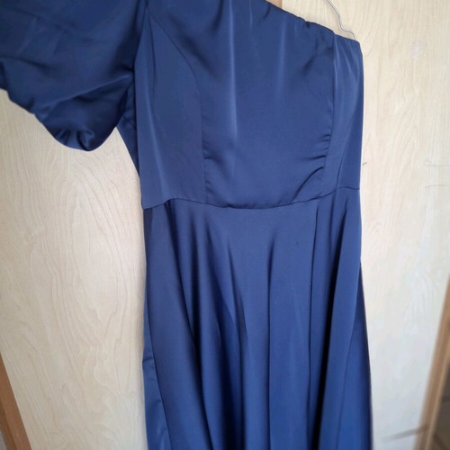 Formal satin dress like new, loose fit, size S