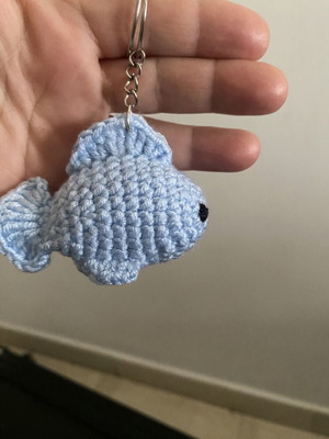 Fish keychain new, turquoise