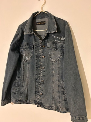 Denim jacket like new, gray, size L