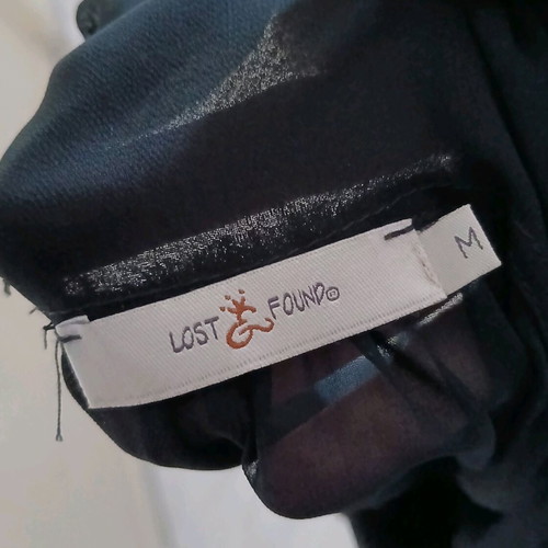Women's black sheer blouse like new Lost & Found
