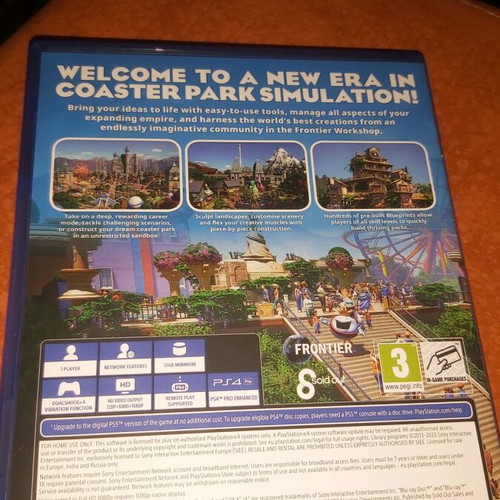 Planet Coaster game for PlayStation 4 like new
