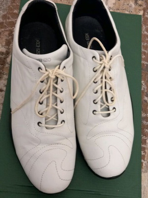 Kenzo sneakers like new, leather, white, athletic size 40