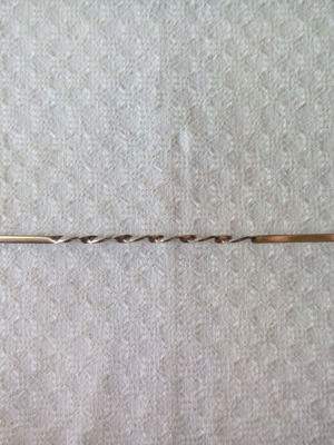 Metal cocktail tool used, length 25.5 cm