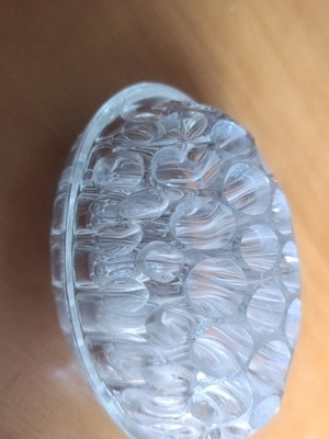 Vintage crystal vase used, unique shape
