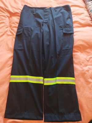 Firefighter pants new, black with reflective stripes Chris XXL
