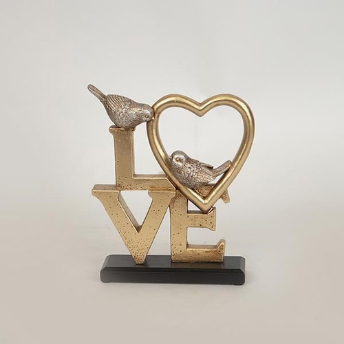 Decorative Polyresin Letters “LOVE” New Gold-Silver