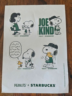 Συλλεκτικά αυτοκόλλητα Snoopy Starbucks καινούργια
