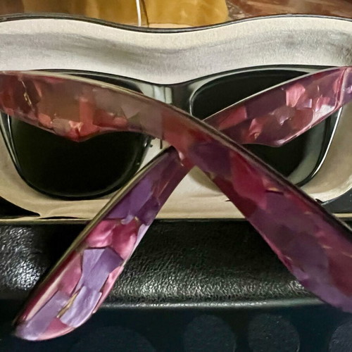 Ray Ban Vintage Wayfarer II Mosaic Sunglasses used, black and purple