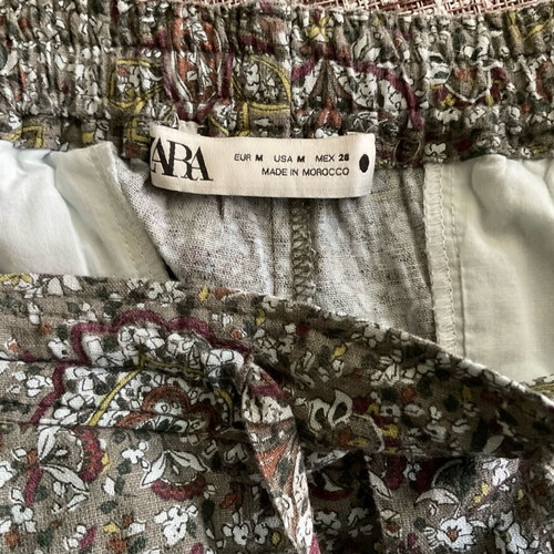 Zara women's pants used, size M 38 10, elastic waist, linen