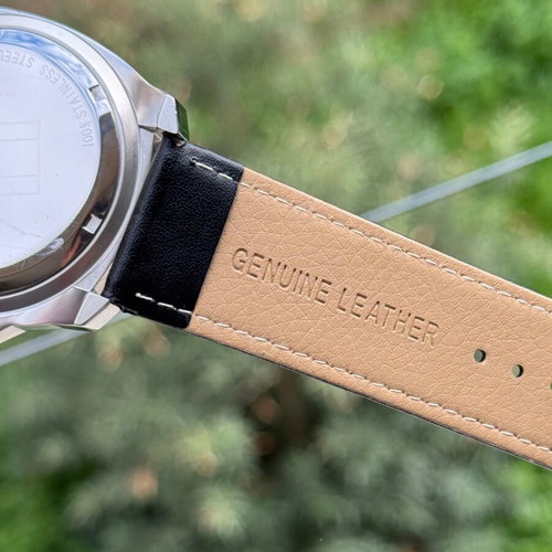 Tommy Hilfiger watch used with steel case and leather strap