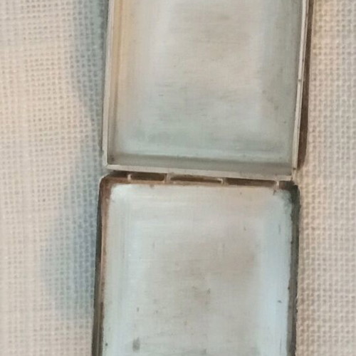 Persian 925 silver box like new with enamel