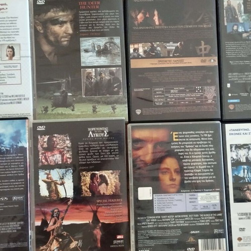 DVD pack of 8 known movies with Greek subtitles like new
