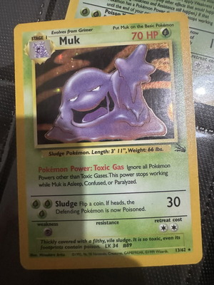 Muk Holo Pokémon Card Fossil Vintage Rare like new