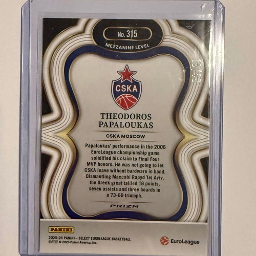 CSKA Moscow Panini EuroLeague Basketball Cards 2025-26 New
