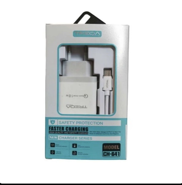 Φορτιστής ταχείας φόρτισης με Θύρα USB-A και Καλώδιο TYPE-C 18W