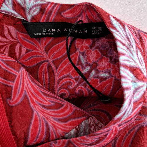 Zara dress multicolored silk like new