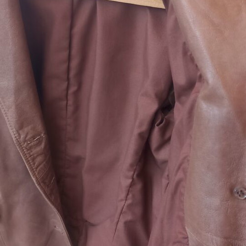 Naf Naf women's leather jacket medium, like new, brown