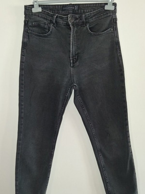 Τζιν μαύρο ξεθωριασμένο mom/slim fit μεταχειρισμένο, μέγεθος XL 42 14