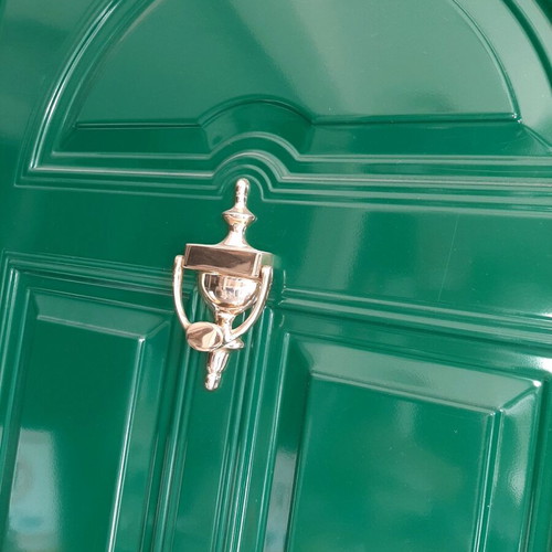 Aluminum exterior door new, cypress color, 1m x 2.20m with multipoint lock