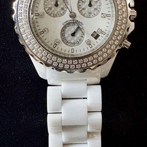 Vogue wristwatch, white, women's