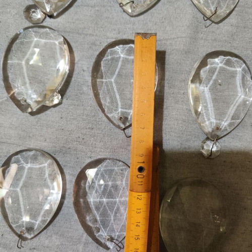Vintage chandelier crystals like new, pack of 50 pieces 7 cm