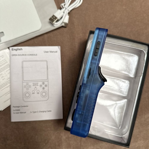 Icy Blue Retro Custom Handheld Console with 14,000+ Roms