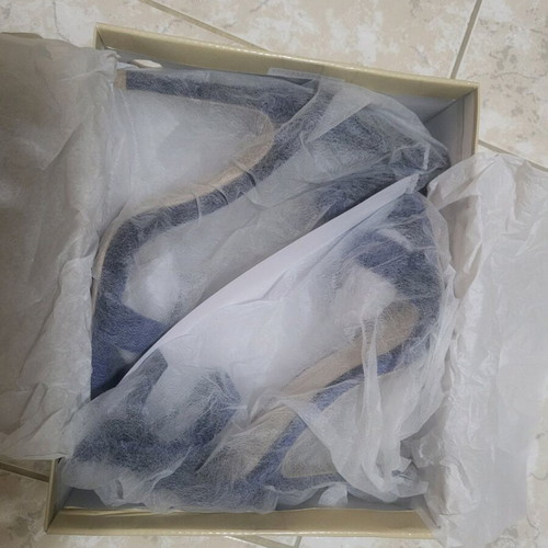 GoGo Shoes blue velvet sandals new, size 39