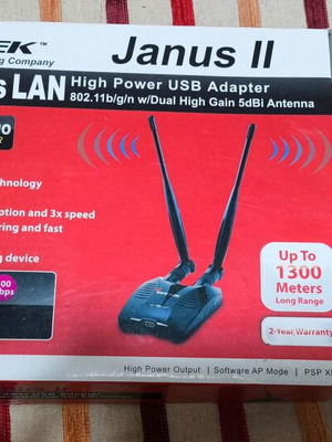 Geetek Janus II κεραία WiFi μεταχειρισμένη, ενισχυμένη λήψη 1300 μέτρα