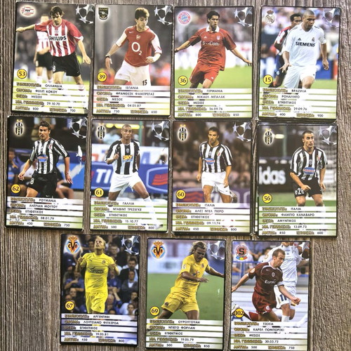 Europe’s Champions 2005-06 football cards used, 11 of 110