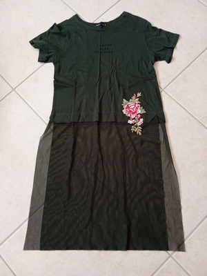 Bershka women's blouse like new with mesh detail, size M