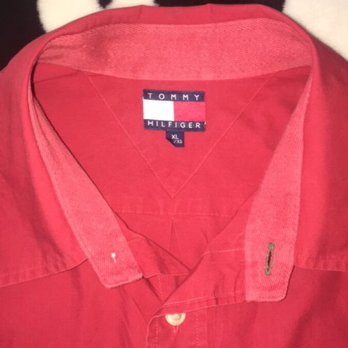 Tommy Hilfiger men's shirt red like new, size XL XXL