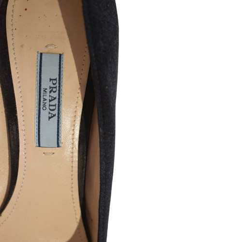 Prada black suede platform pumps EU 37.5