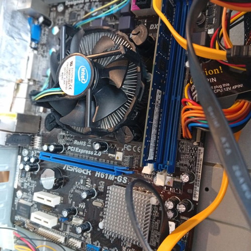 Asrock H61M-GS Desktop PC used with Intel i3-3240, 4GB RAM, 120GB SSD
