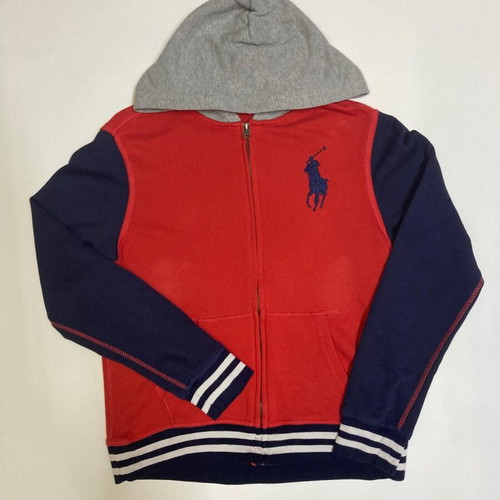 Ralph Lauren vest S, navy red grey with big navy pony