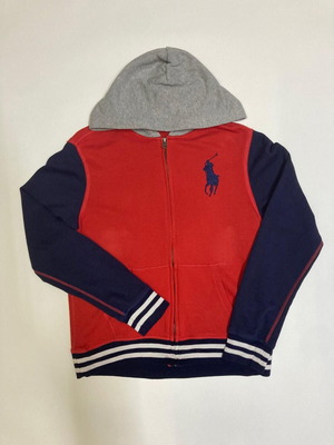 Ralph Lauren vest S, navy red grey with big navy pony