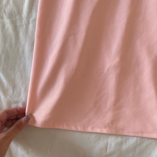 Baby pink dress like new with built-in cups and zipper