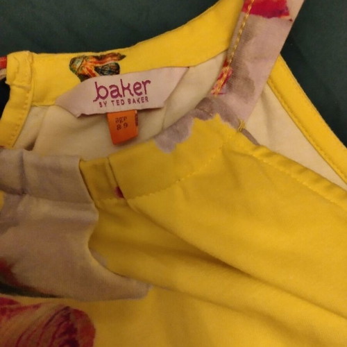Ted Baker maxi dress yellow floral for girls size 8-9 years