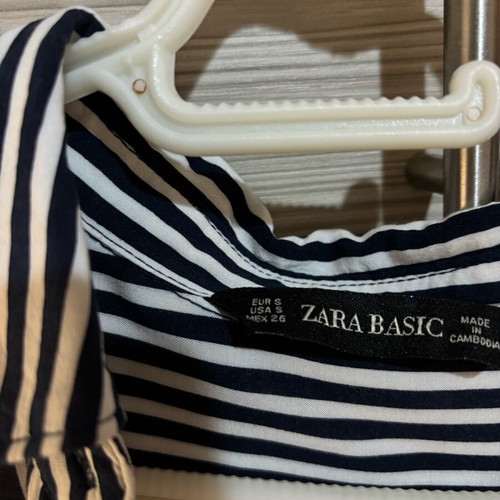 Zara striped shirt like new, size S 36 8, black and white