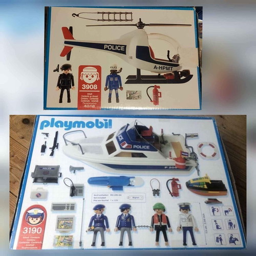 Playmobil σετ αστυνομίας και λιμενικού μεταχειρισμένο με κουτιά 3190 & 3908