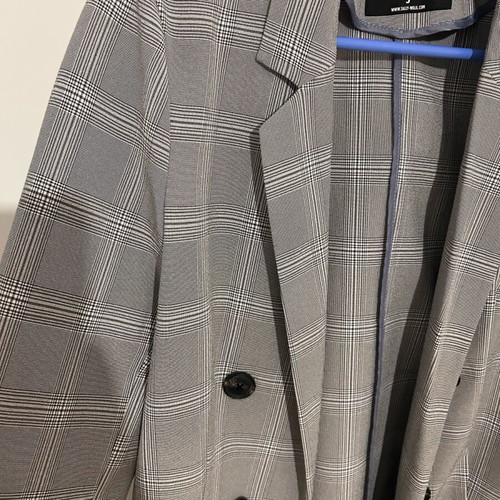 Checked unlined jacket S/M like new, gray Tally Weijl