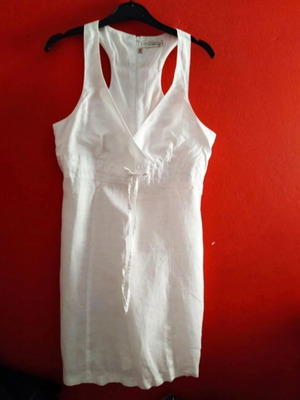 Linen dress like new, white, size M